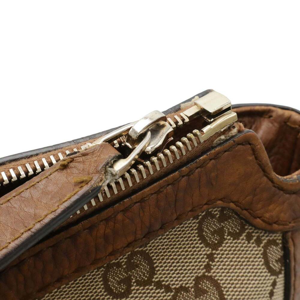 GUCCI Brown Leather Bamboo Shoulder Bag - Picture 5 of 10